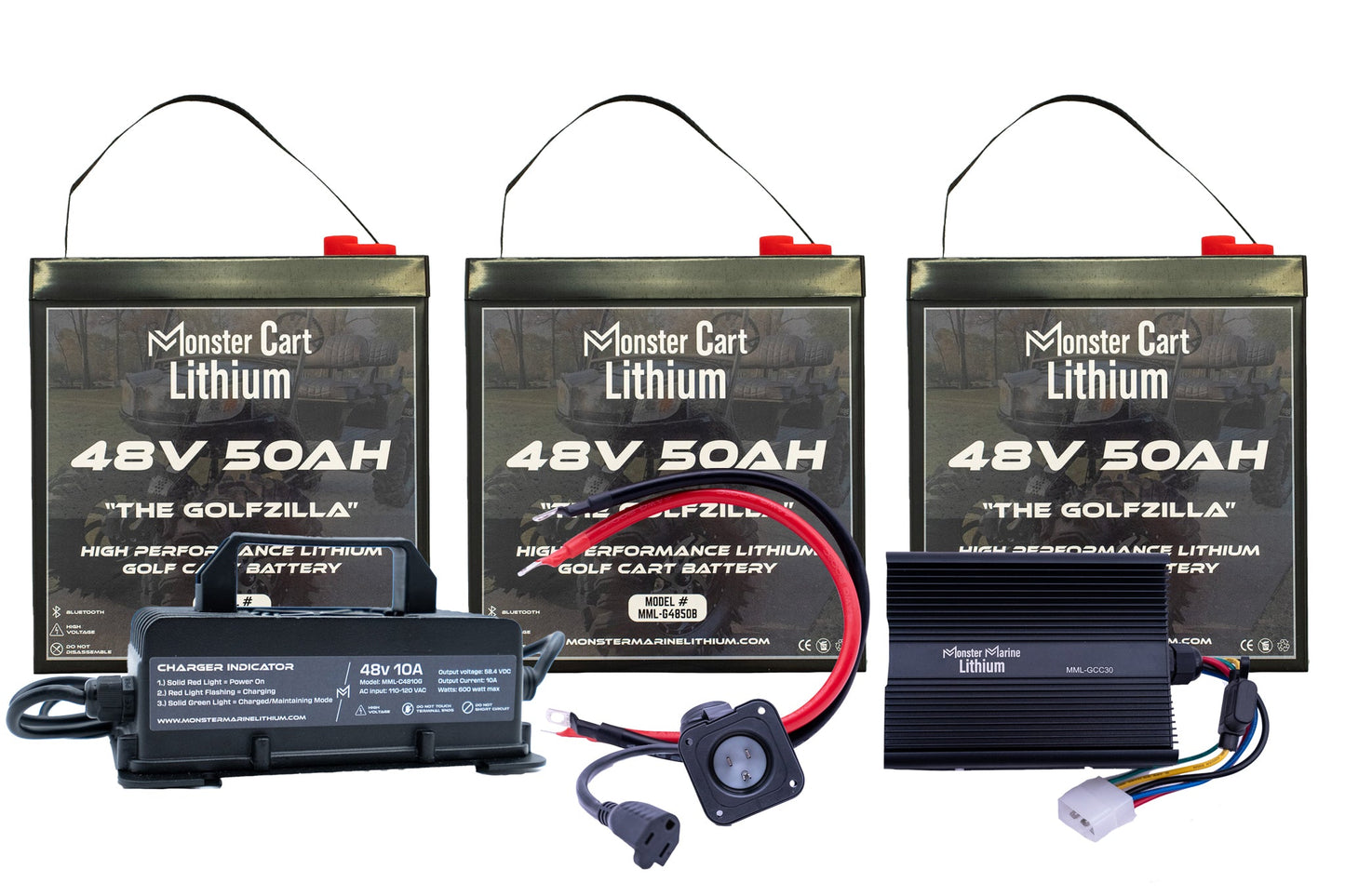 Monster Marine Lithium GIGANTIC BUNDLE 48v 400Ah- (8) 48V 50AH LITHIUM & (2) 48V 10A WATERPROOF CHARGER