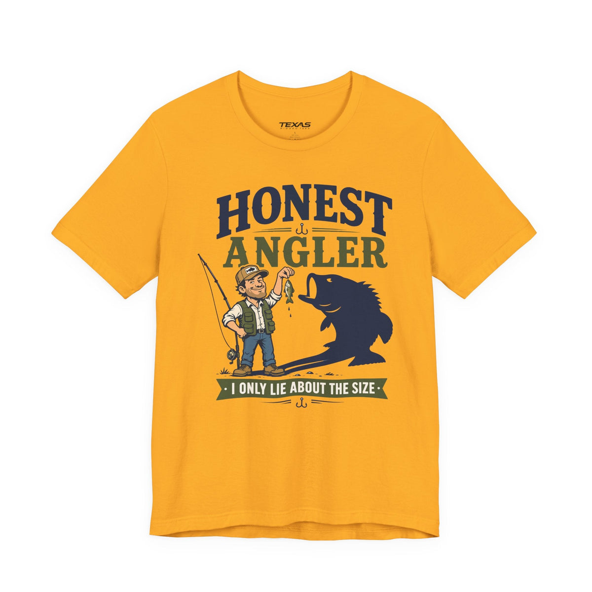 Texas Rigged Tees Honest Angler — Unisex Cotton Tee
