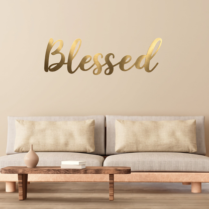 MetalPlex - Blessed Script - Metal Wall Art