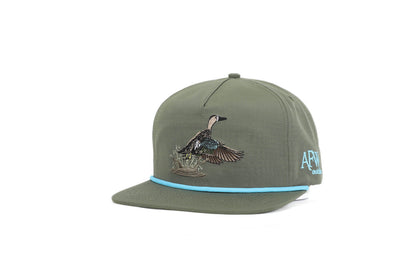 American Flyway Waterfowl Moss Green Blue Wing Teal RipStop Hat