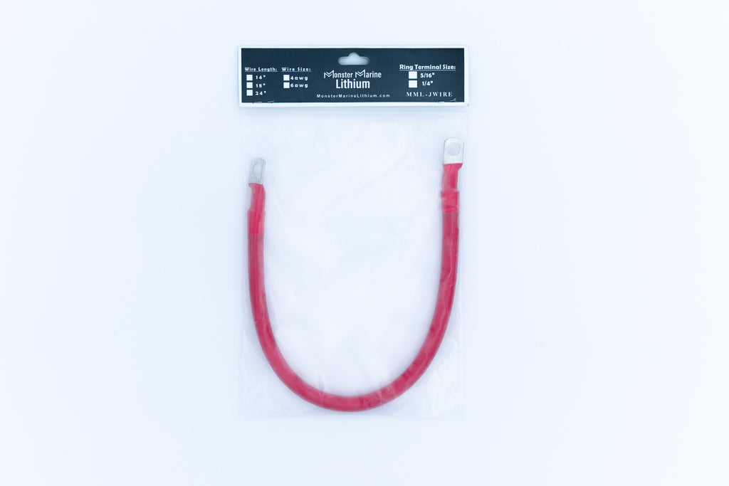 Monster Marine Lithium Battery Cable/Jumper Wire Single