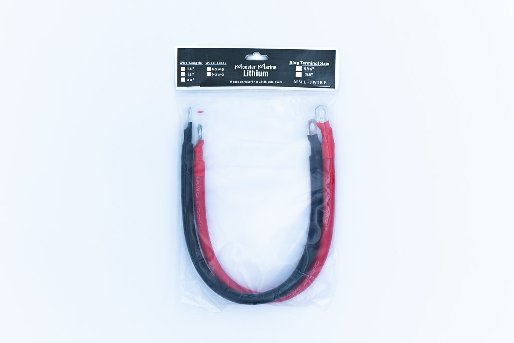 Monster Marine Lithium Battery Cable/Jumper Wire Set