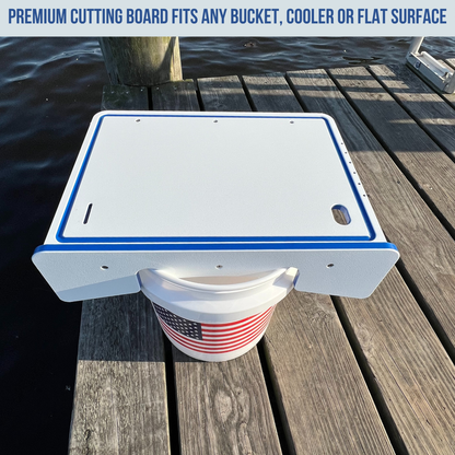TRAPSKI Premium Single Bucket Raised 18" Fillet Table and Cutting Board