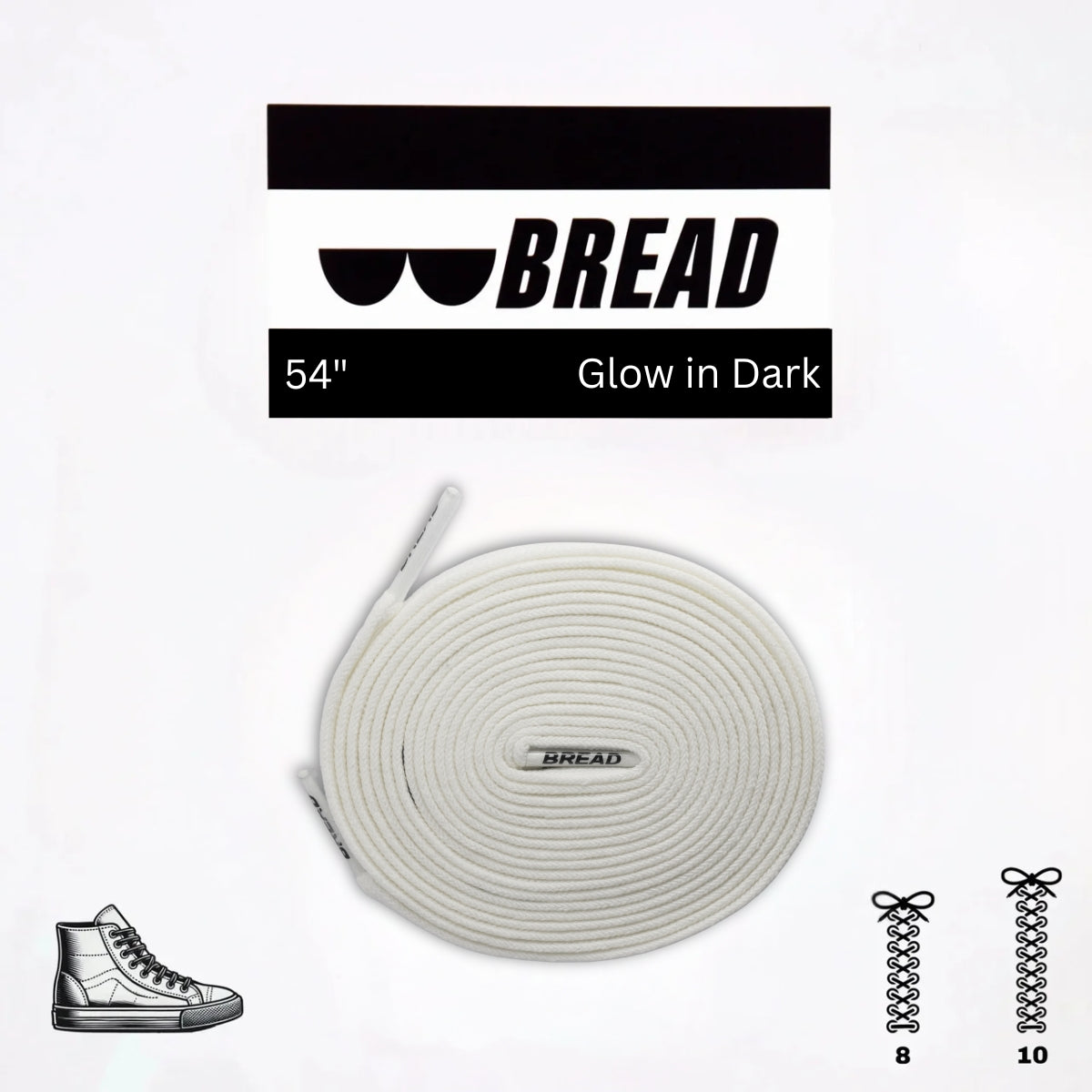 Lace Braed Night White - Glow in the Dark