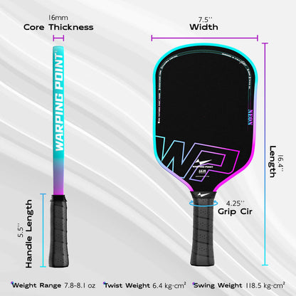 Warping Point Neon Pickleball Paddle - Gen 3