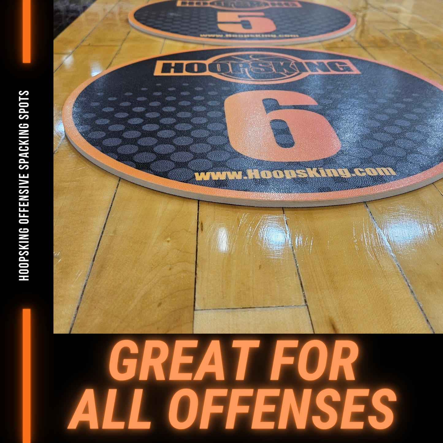 HoopsKing Offensive Spacing Training Spot Markers | 16"