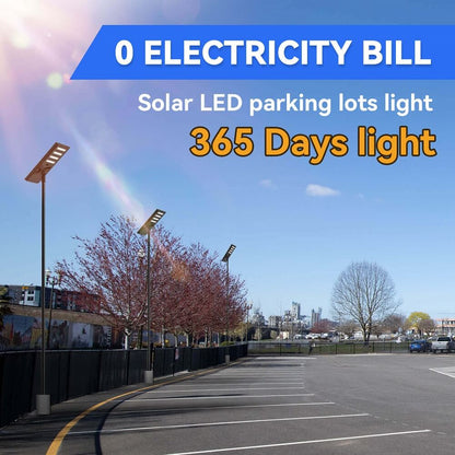 Langy Solar Lights Commerical Solar Power LED Parking Lot Light - 2 Years Warranty