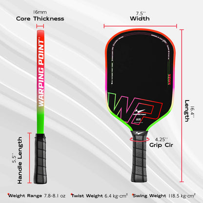 Warping Point Neon Pickleball Paddle - Gen 3