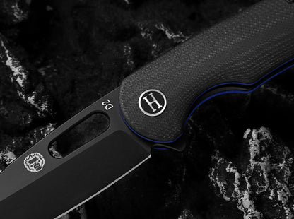 Holtzman's Gorilla Survival The Venture Point Folding Pocket Knife Giftset for Men and Women (Black and Blue)