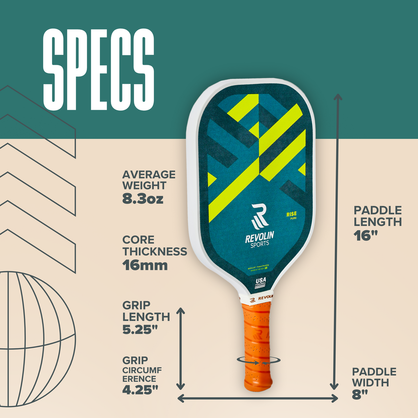 Revolin Sports RISE Pickleball Paddle