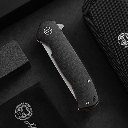 Holtzman's Gorilla Survival The Pathfinder Folding Pocket Knife Giftset for Men and Women (Silver and Red)