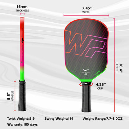 Warping Point Rainbow Pickleball Paddle - Gen 3