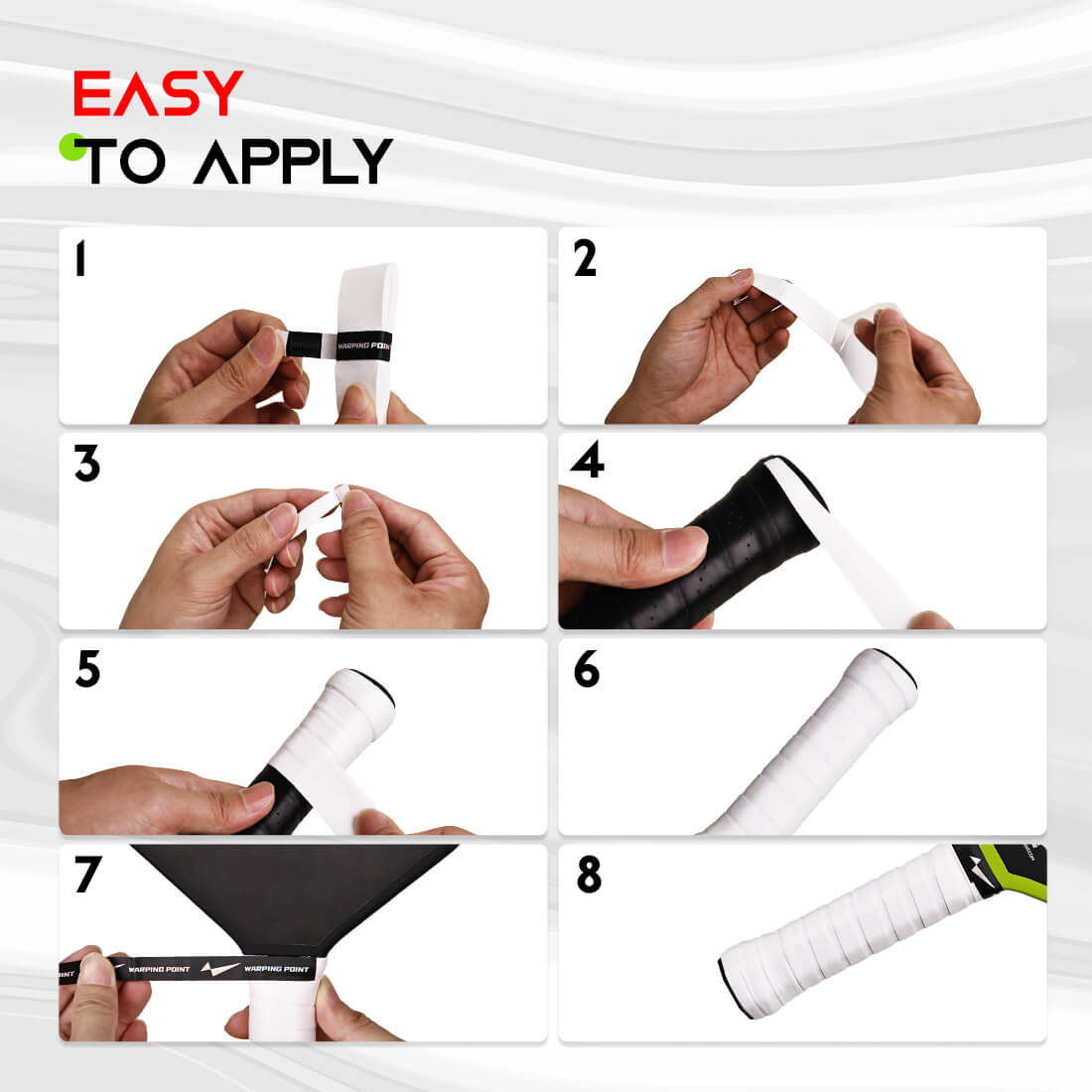 Warping Point Pickleball Overgrip - White