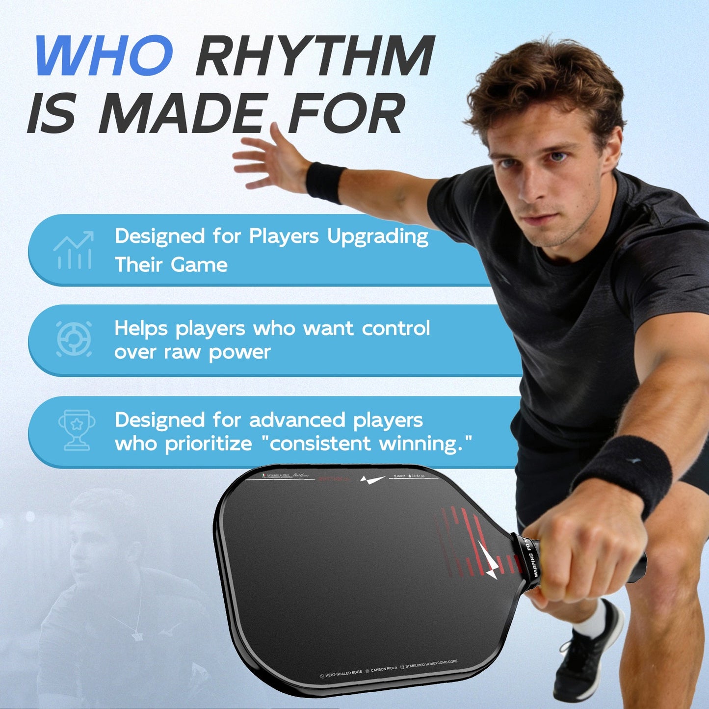 Warping Point Rhythm Pickleball Paddle - Wide body