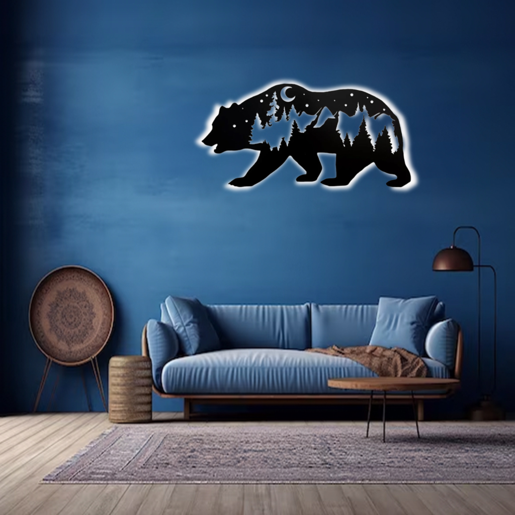 MetalPlex - Bear - Metal Wall Art