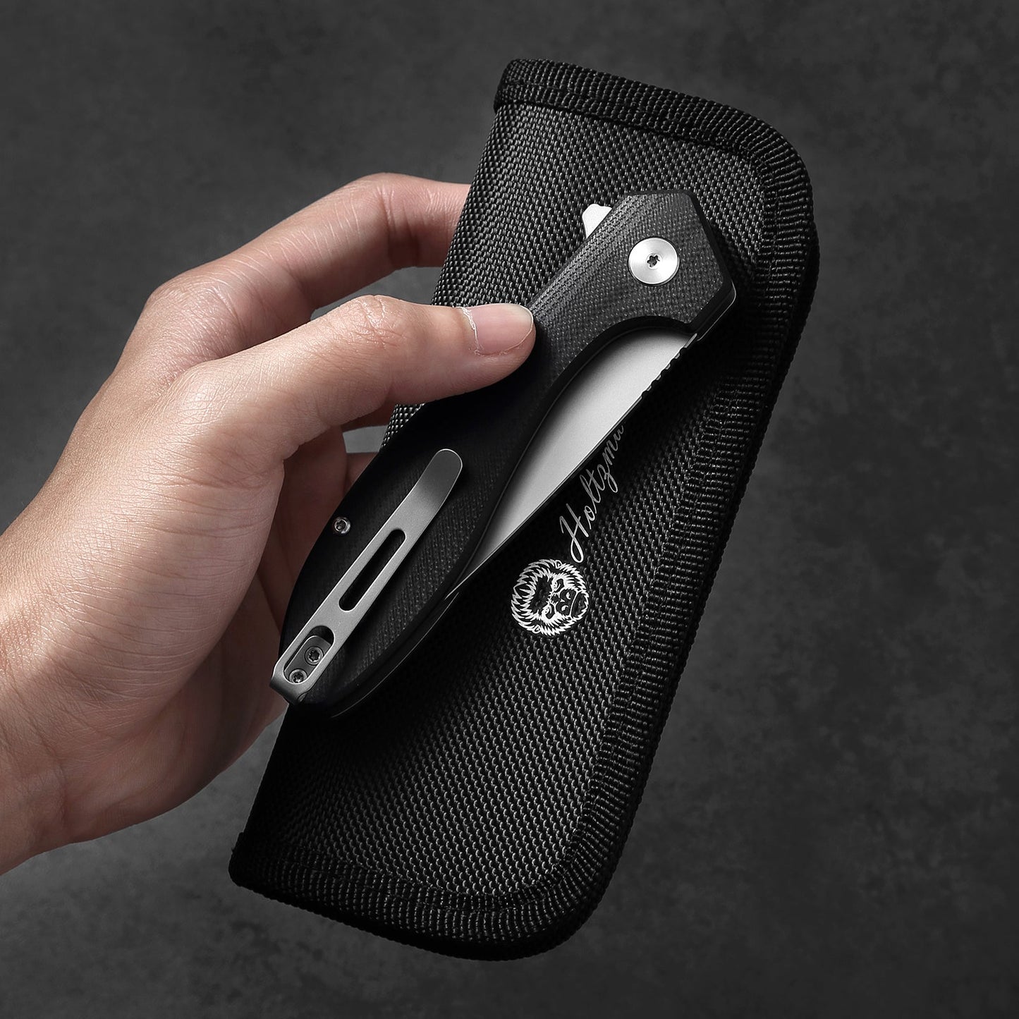 Holtzman's Gorilla Survival The Vector Folding Pocket Knife Giftset for Men and Women (Black and Silver)
