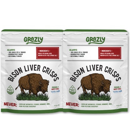Grazly  Bison Liver Crisps - 100% Grass-Fed/Finished