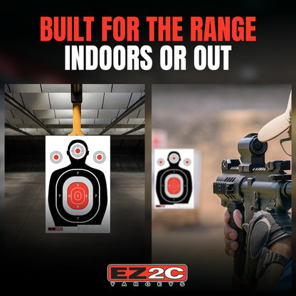 50 EZ2C 12"x18" Silhouette Shooting Paper Target USA MADE Premium Targets for Range (Peel-Off Pad 50)