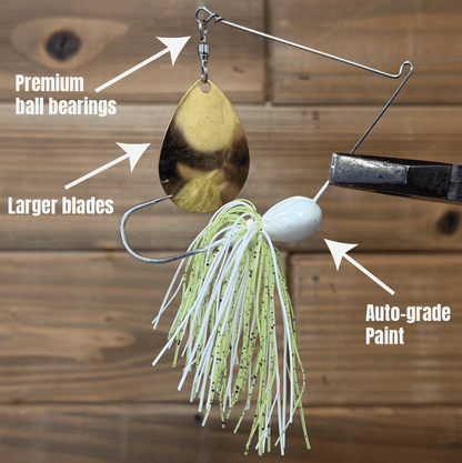 4x4 Baits Spinnerbait - Colorado & Indiana Blade - Angler's Pro Tackle & Outdoors