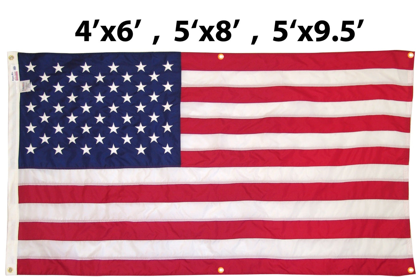 Flagman of America Nylon American Flag with Grommets Along Edges for Wall Hanging *Made in USA*