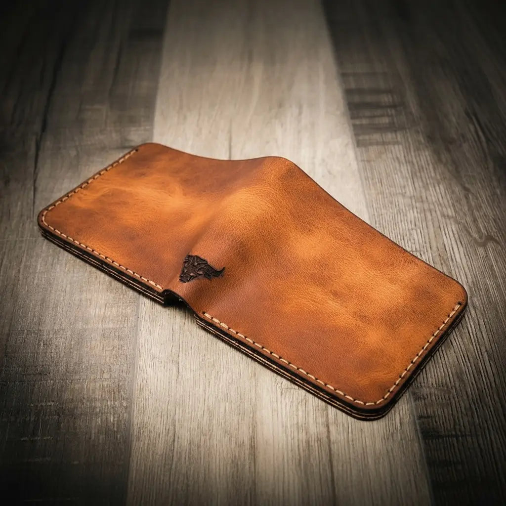 Bull Sheath Leather Big Bend Bifold Wallet