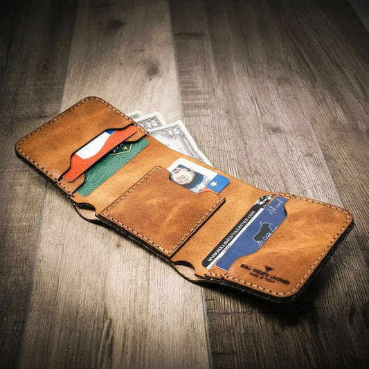 Bull Sheath Leather The Trinity Trifold Wallet