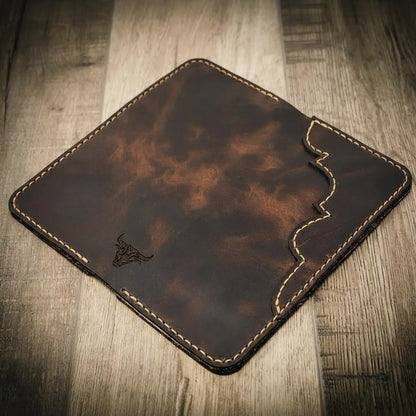 Bull Sheath Leather Western Long Wallet