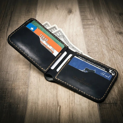 Bull Sheath Leather Western Bifold Wallet