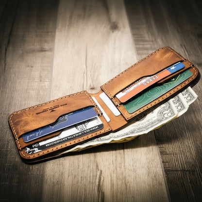 Bull Sheath Leather Western Bifold Wallet