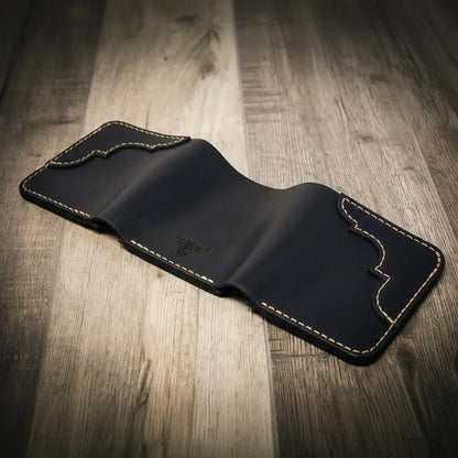 Bull Sheath Leather Western Trifold Wallet