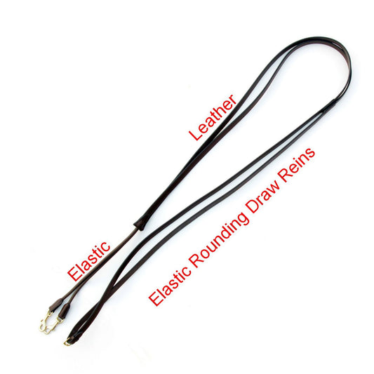Bridles & Reins ExionPro Leather Draw Reins with Round Elastic