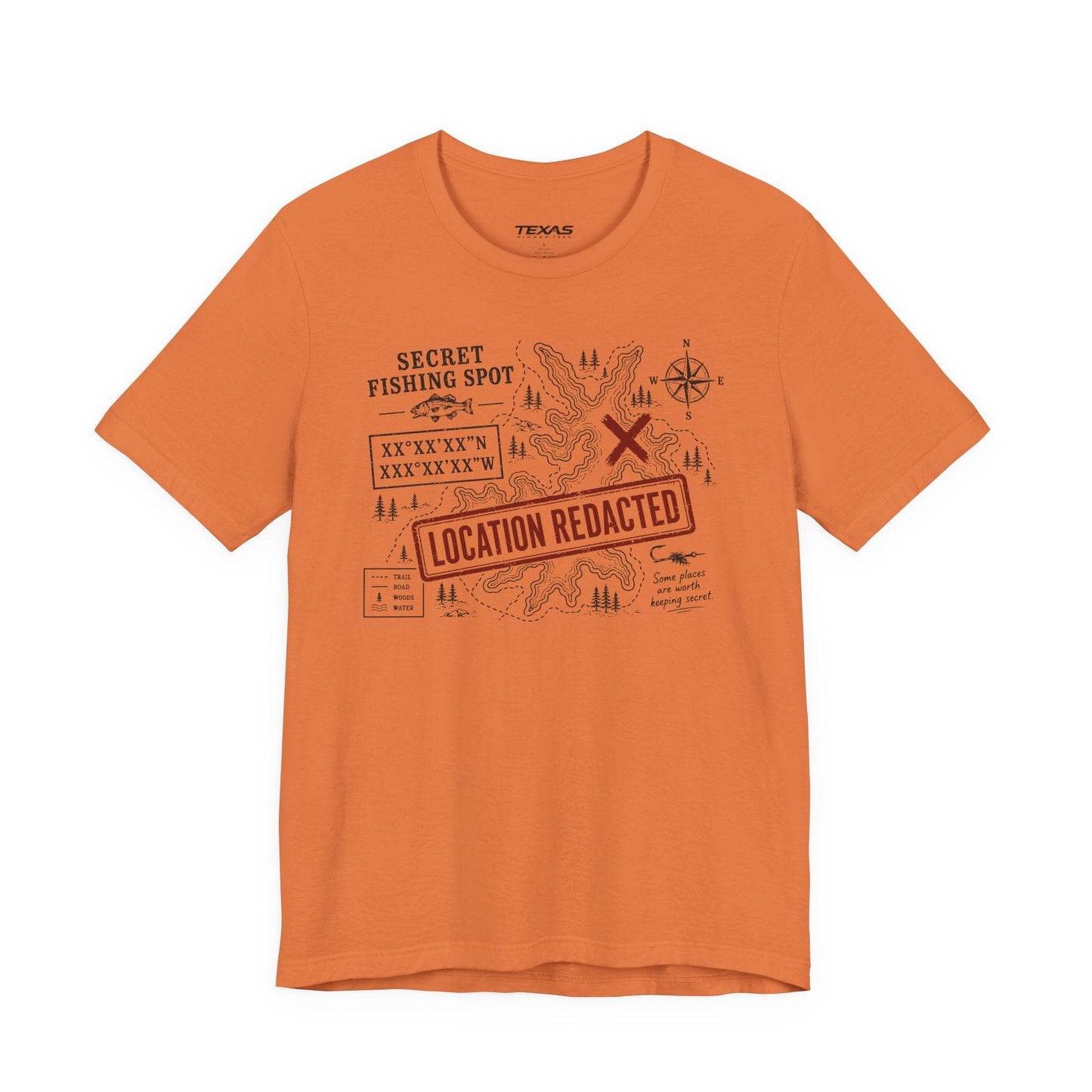 Texas Rigged Tees Secret Fishing Spot — Unisex Cotton Tee