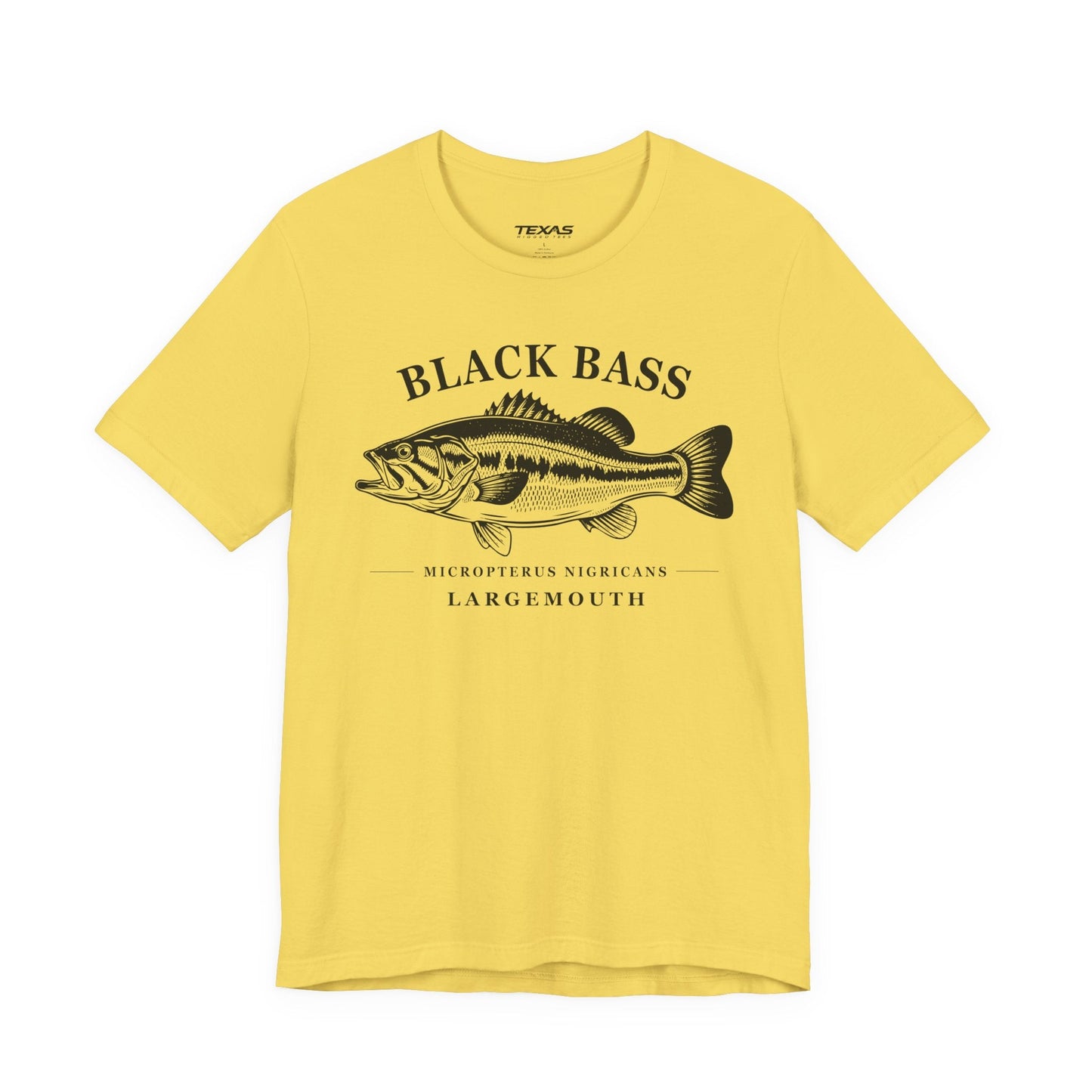 Texas Rigged Tees Black Bass — Unisex Cotton Tee