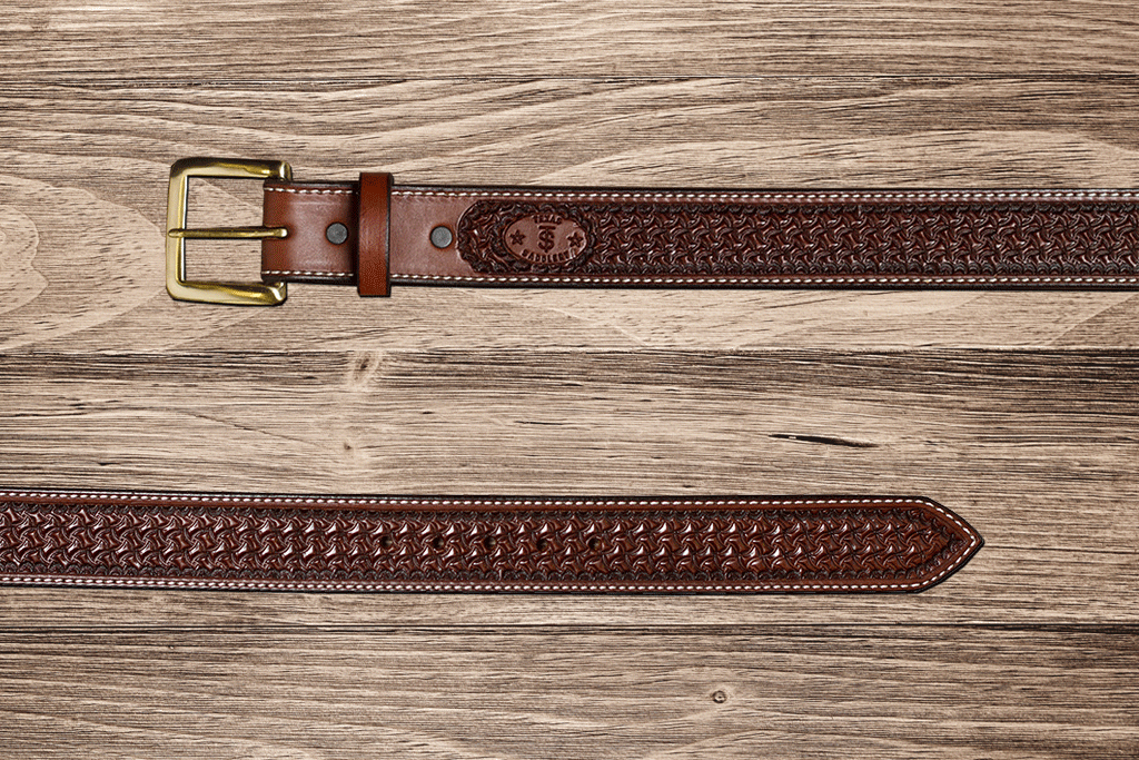 Texas Saddlery Western Chocolate Spider Belt