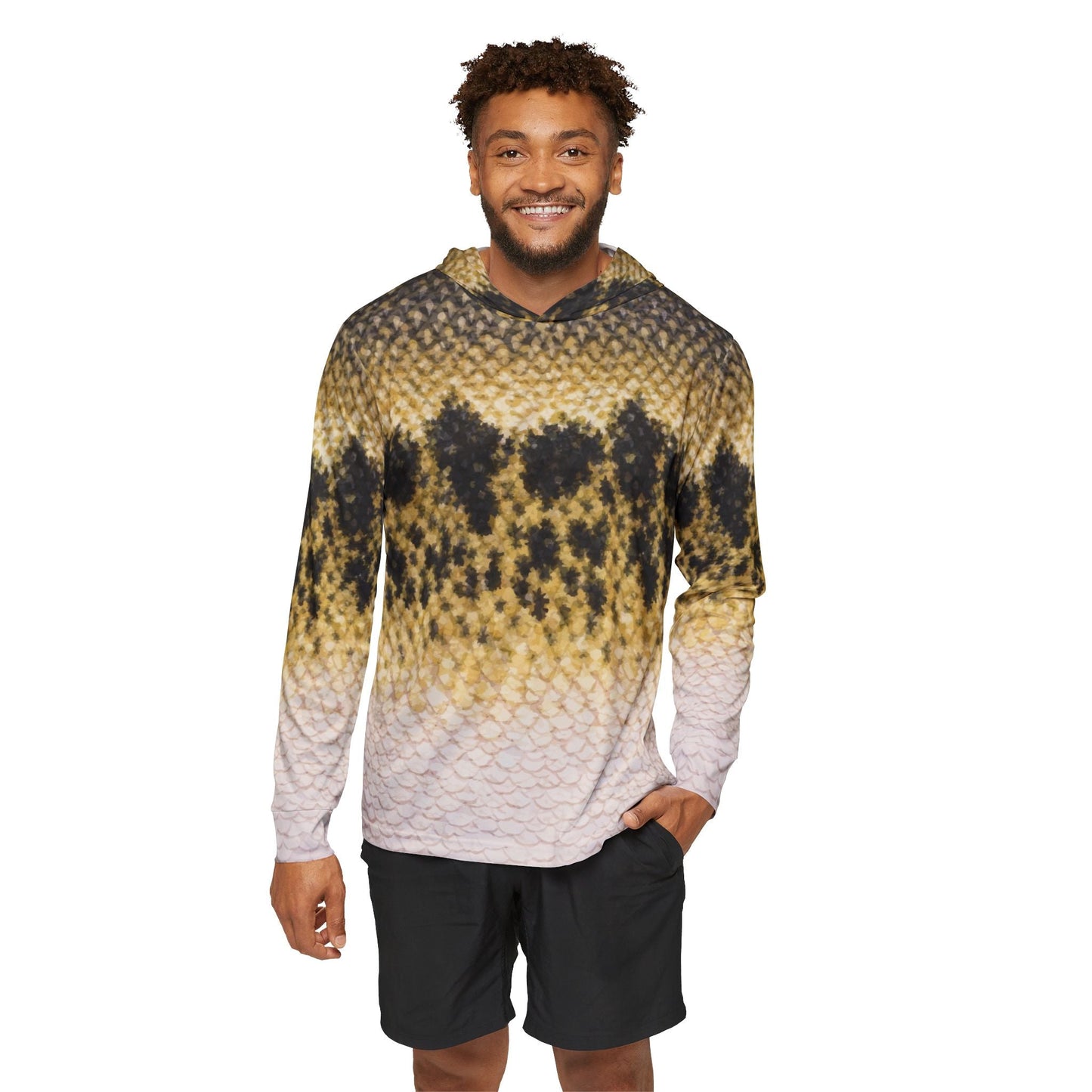 Texas Rigged Tees Largemouth Bass — Unisex Fishing Pullover Hoodie (SPF 50+)
