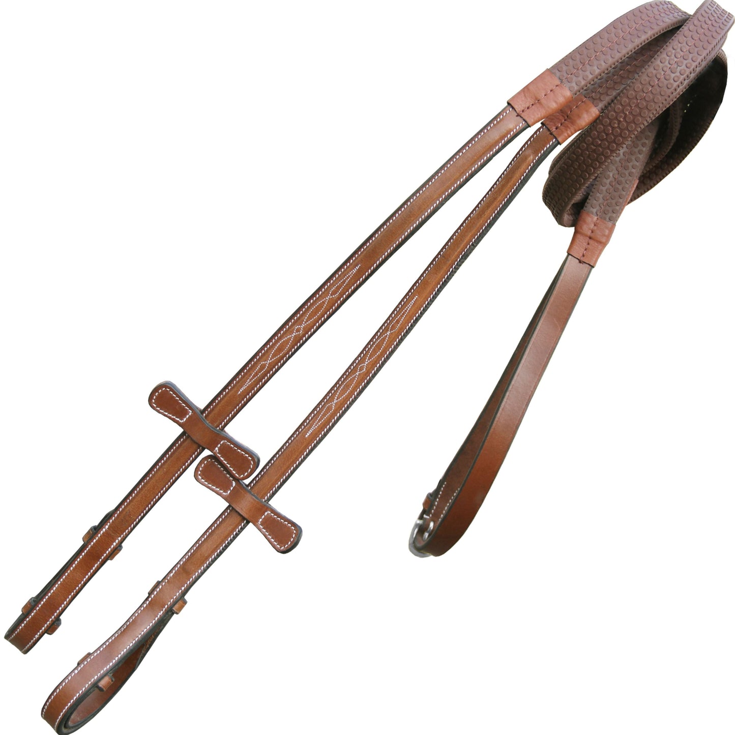 Bridles & Reins ExionPro Rubber Reins with Fancy Stitching