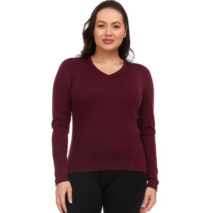 Minus33 Midweight - Women's Long Sleeve V-Neck 100% Merino Wool