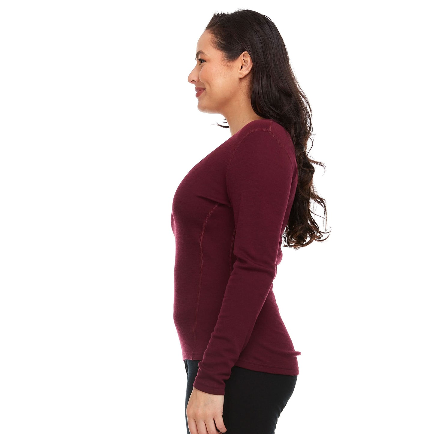 Minus33 Midweight - Women's Long Sleeve V-Neck 100% Merino Wool