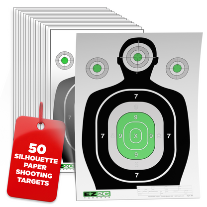 EZ2C RD11 Silhouette 12"x18"  Paper Shooting Target Made in USA