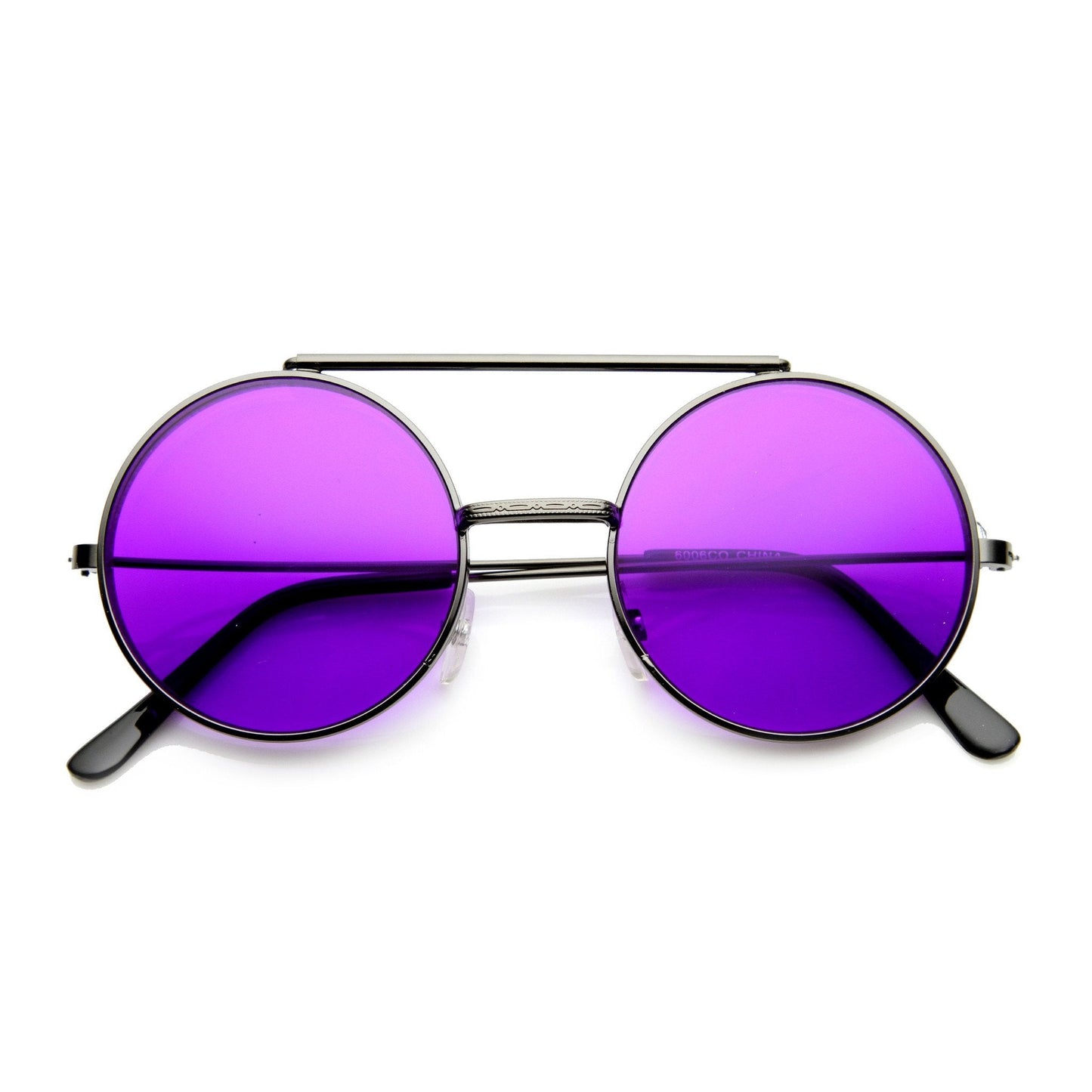 zeroUV Steampunk Vintage Circle Round Flip Up Vintage Sunglasses 8793