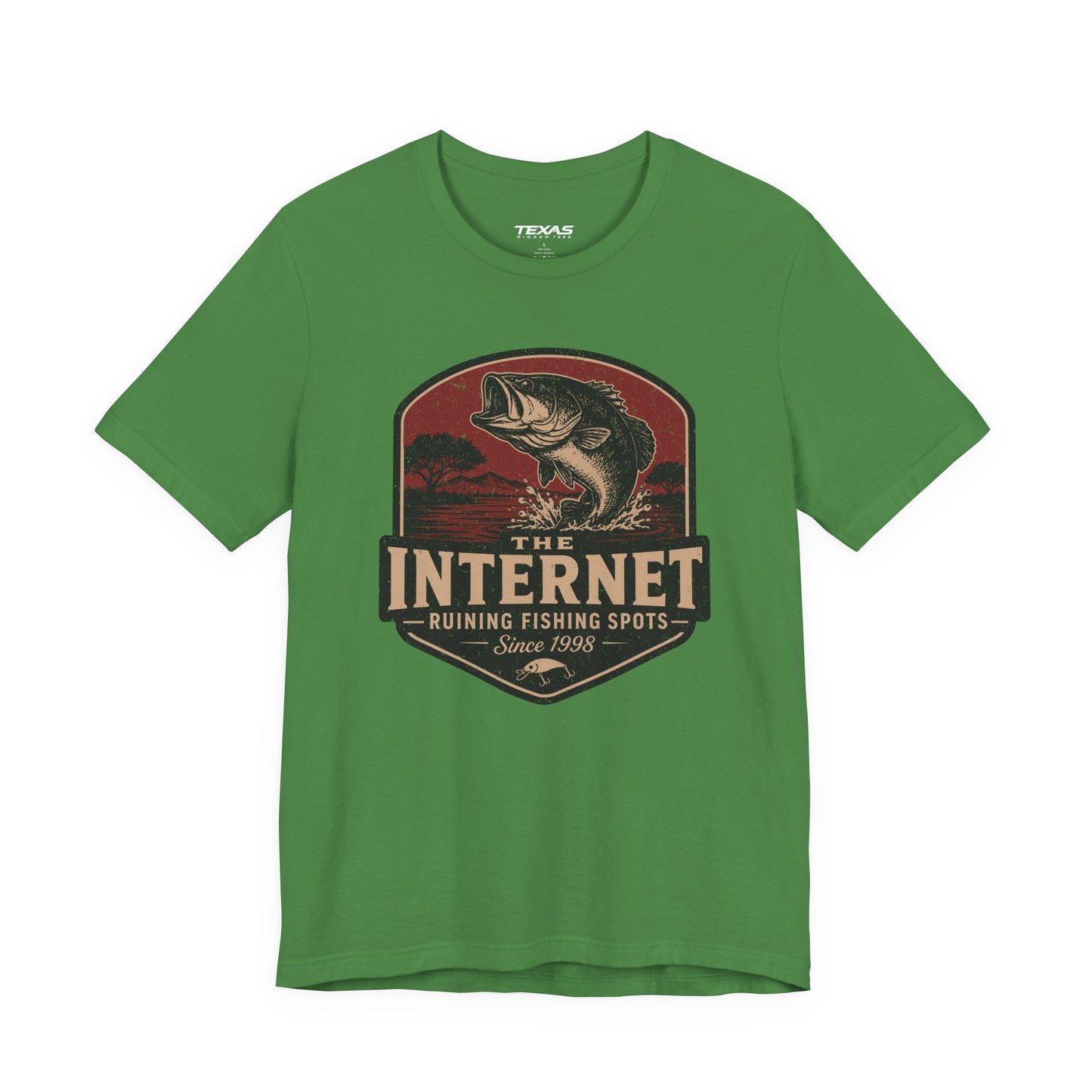 Texas Rigged Tees The Internet: Ruining Fishing Spots Since 1998 — Unisex Cotton Tee