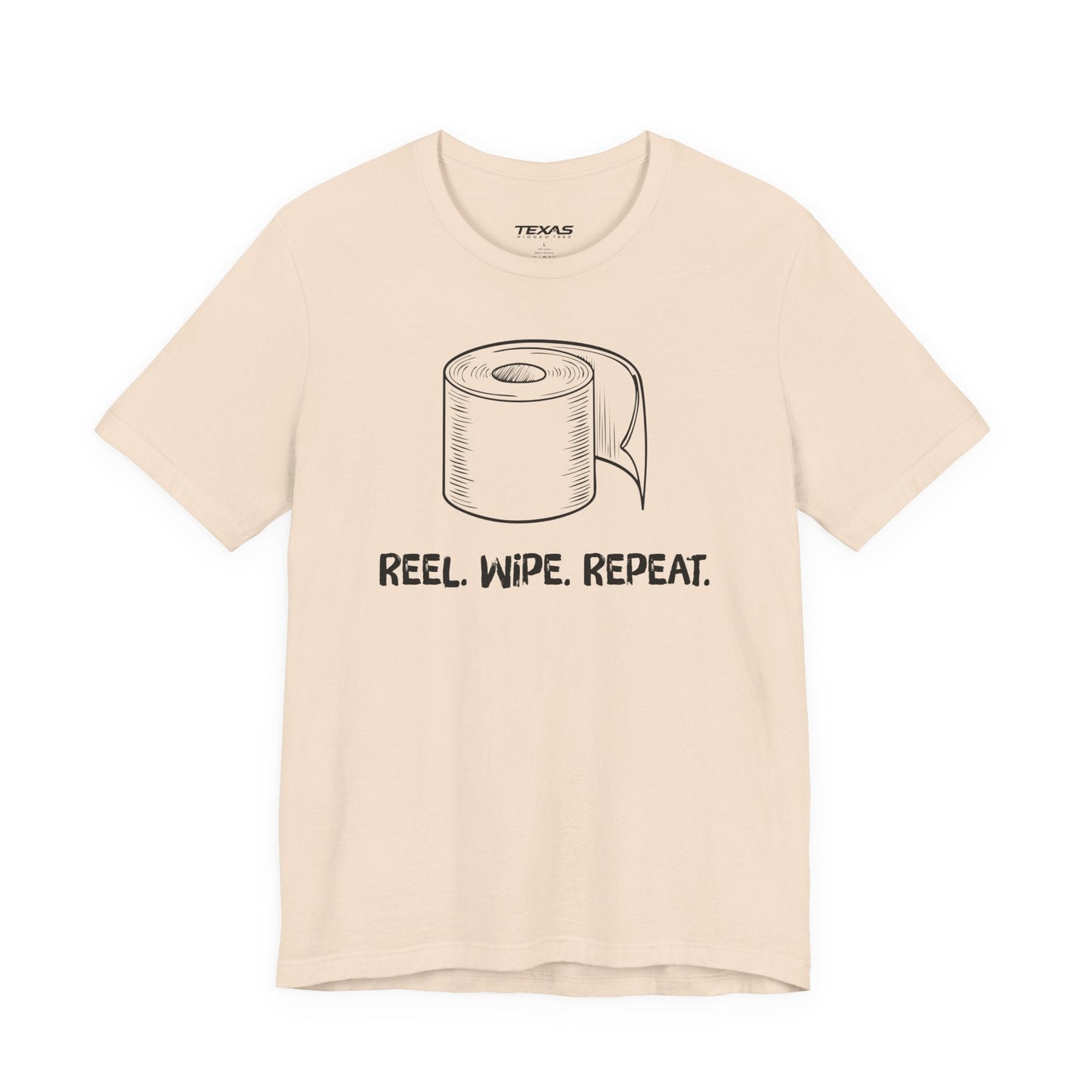 Texas Rigged Tees Reel. Wipe. Repeat. — Unisex Cotton Tee