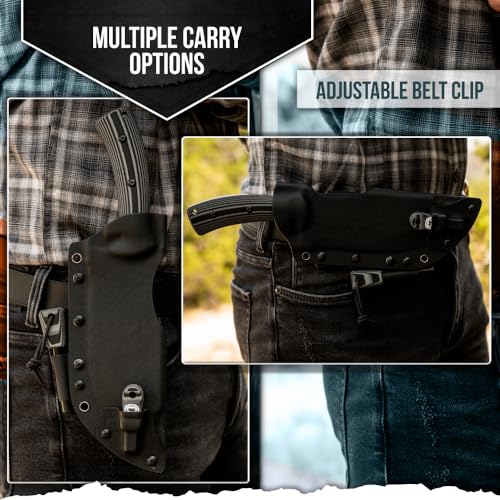 Holtzman's Gorilla Survival The Tracker D2 Steel Bushcraft Survival Knife Gift Set (Black and Gray)
