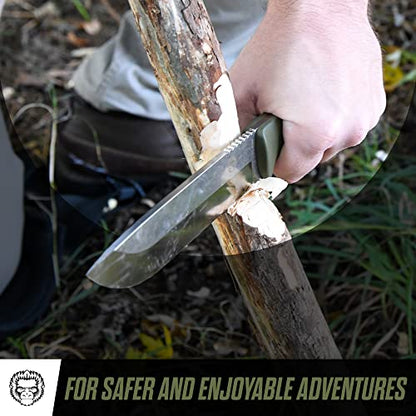Holtzman's Gorilla Survival The Bushwhacker D2 Steel Bushcraft Survival Knife Gift Set (Selection)