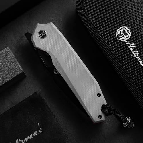Holtzman's Gorilla Survival The Sentinel Folding Knife Giftset (black blade+dark grey/red liner G10 handle)
