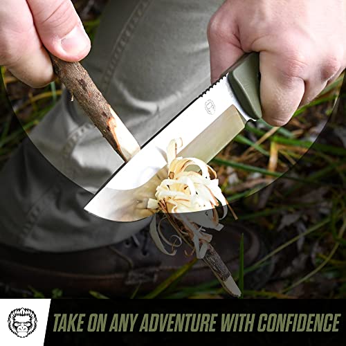 Holtzman's Gorilla Survival The Bushwhacker D2 Steel Bushcraft Survival Knife Gift Set (Selection)