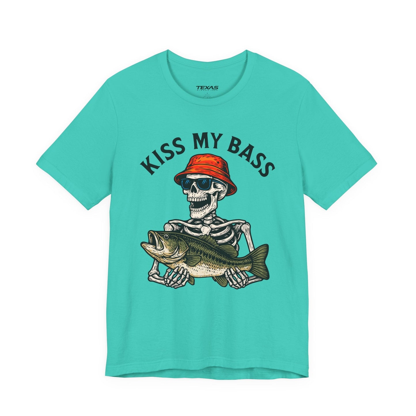 Texas Rigged Tees Kiss My Bass — Unisex Cotton Tee