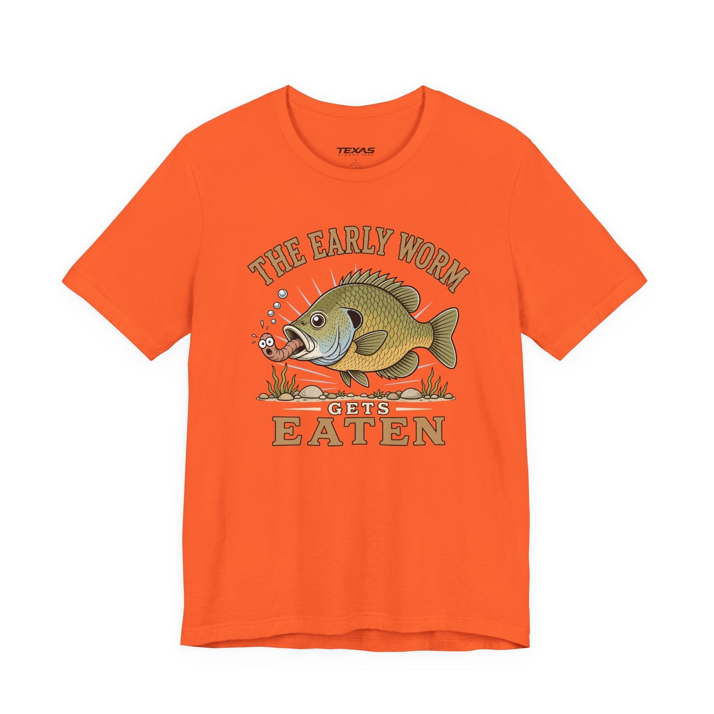 Texas Rigged Tees The Early Worm Gets Eaten — Unisex Cotton Tee