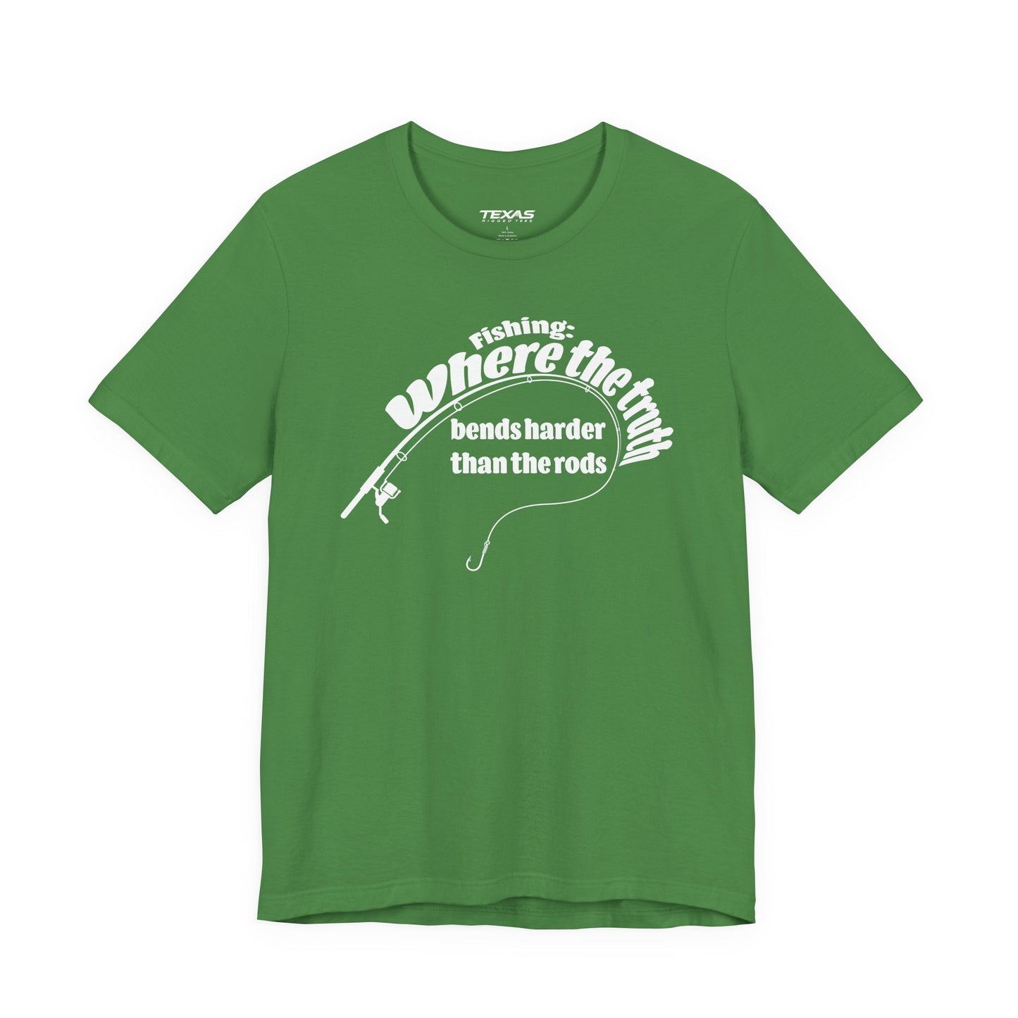 Texas Rigged Tees Fishing: Where the Truth Bends Harder Than the Rods — Unisex Cotton Tee