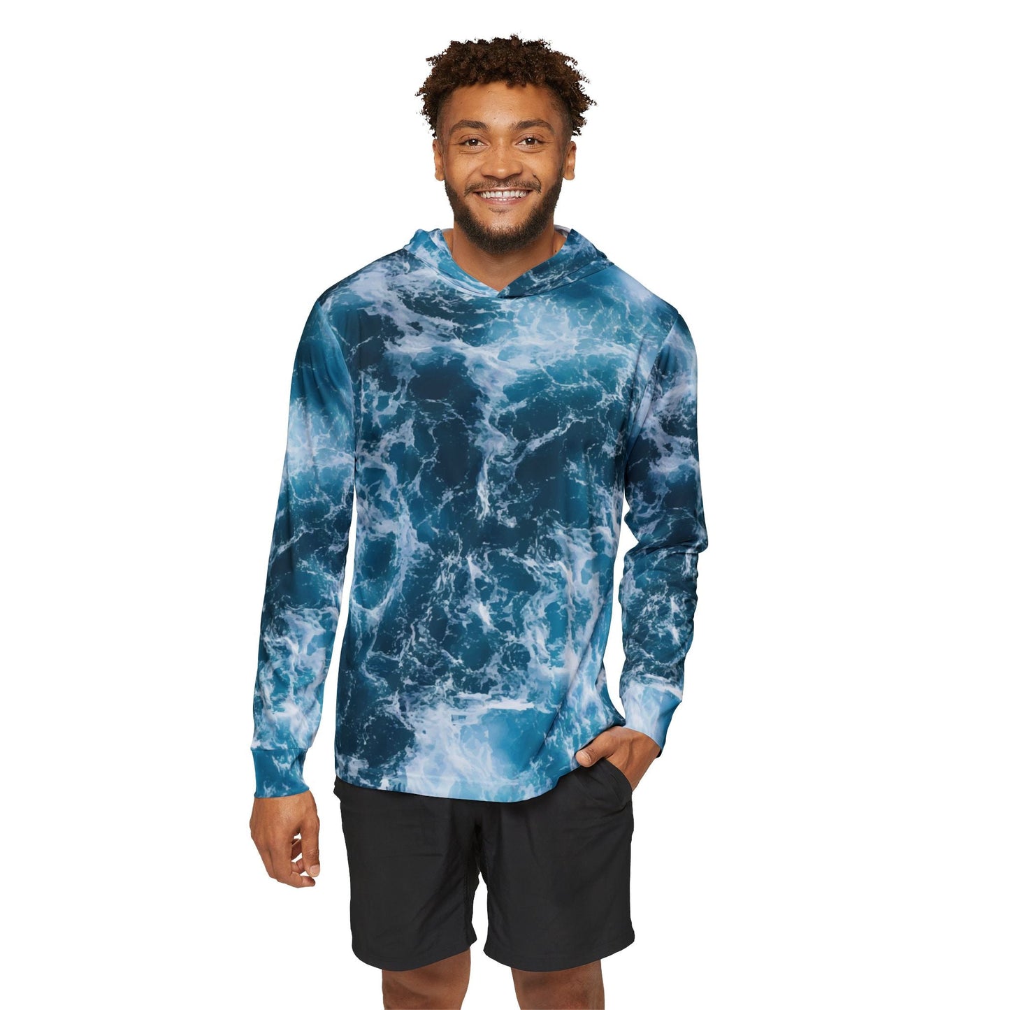 Texas Rigged Tees Rough Water — Unisex Fishing Pullover Hoodie (SPF 50+)